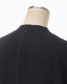 Triacetate Polyester Embroidered Short Sleeve Dress - navy