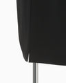 Triacetate Polyester Asymmetrical Neck Dress - black
