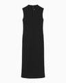 Triacetate Polyester Sleeveless Dress - black