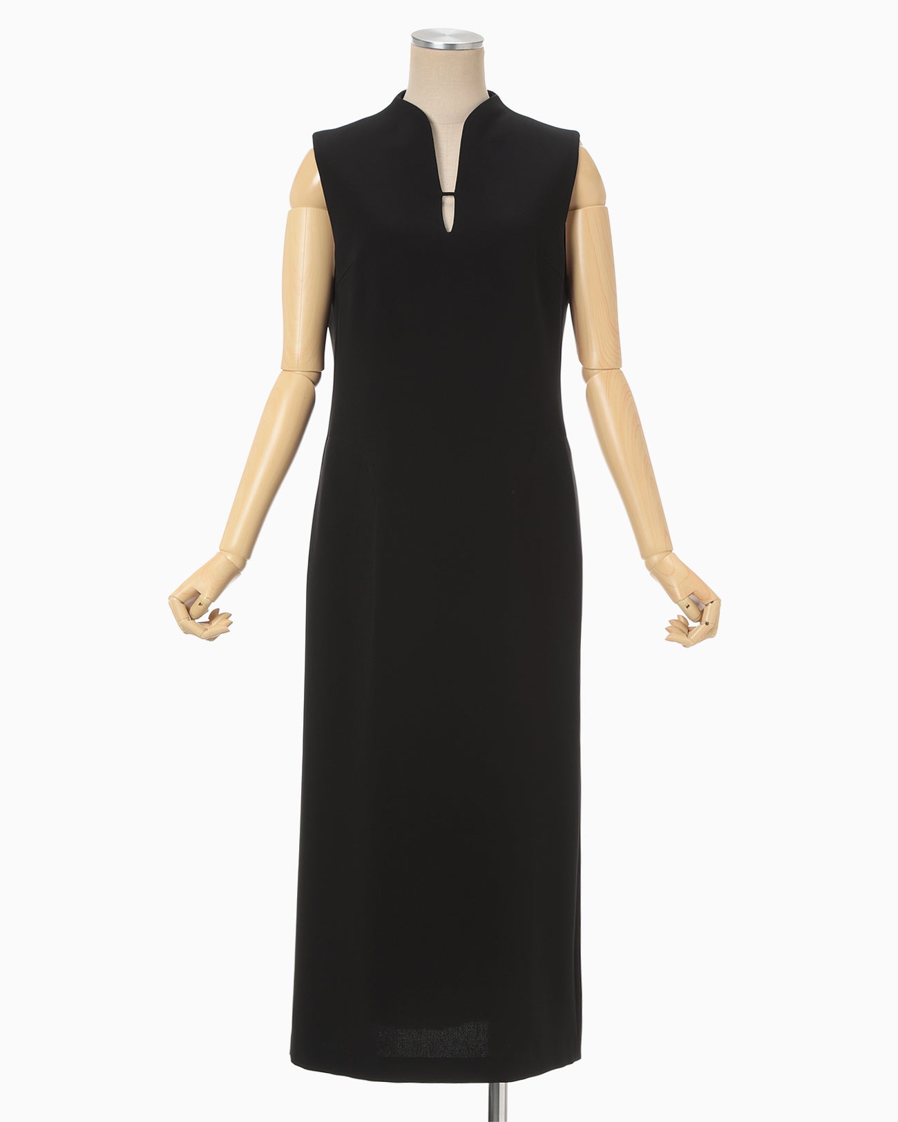 Triacetate Polyester Sleeveless Dress - black - Mame Kurogouchi
