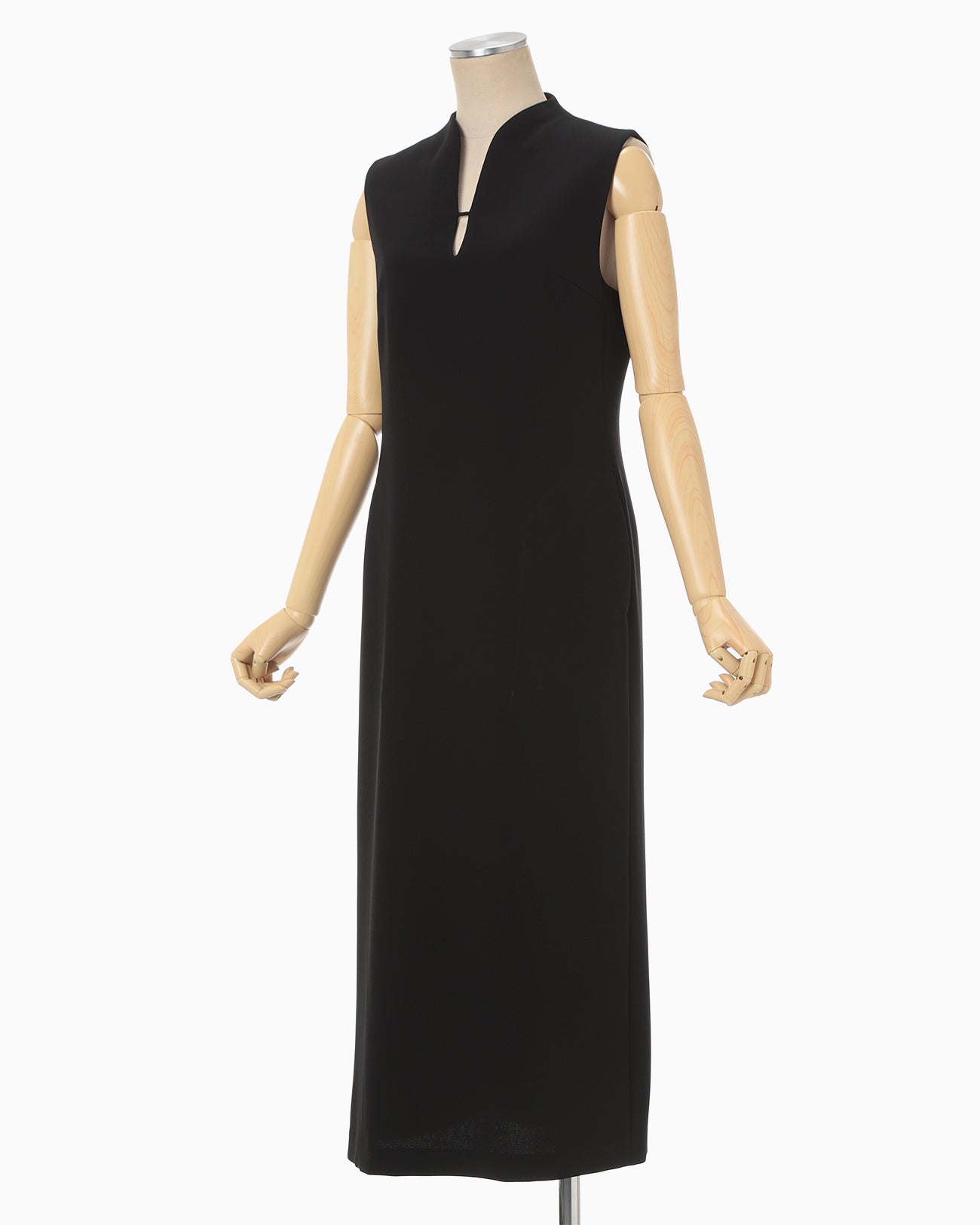 Triacetate Polyester Sleeveless Dress - black - Mame Kurogouchi
