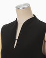 Triacetate Polyester Sleeveless Dress - black