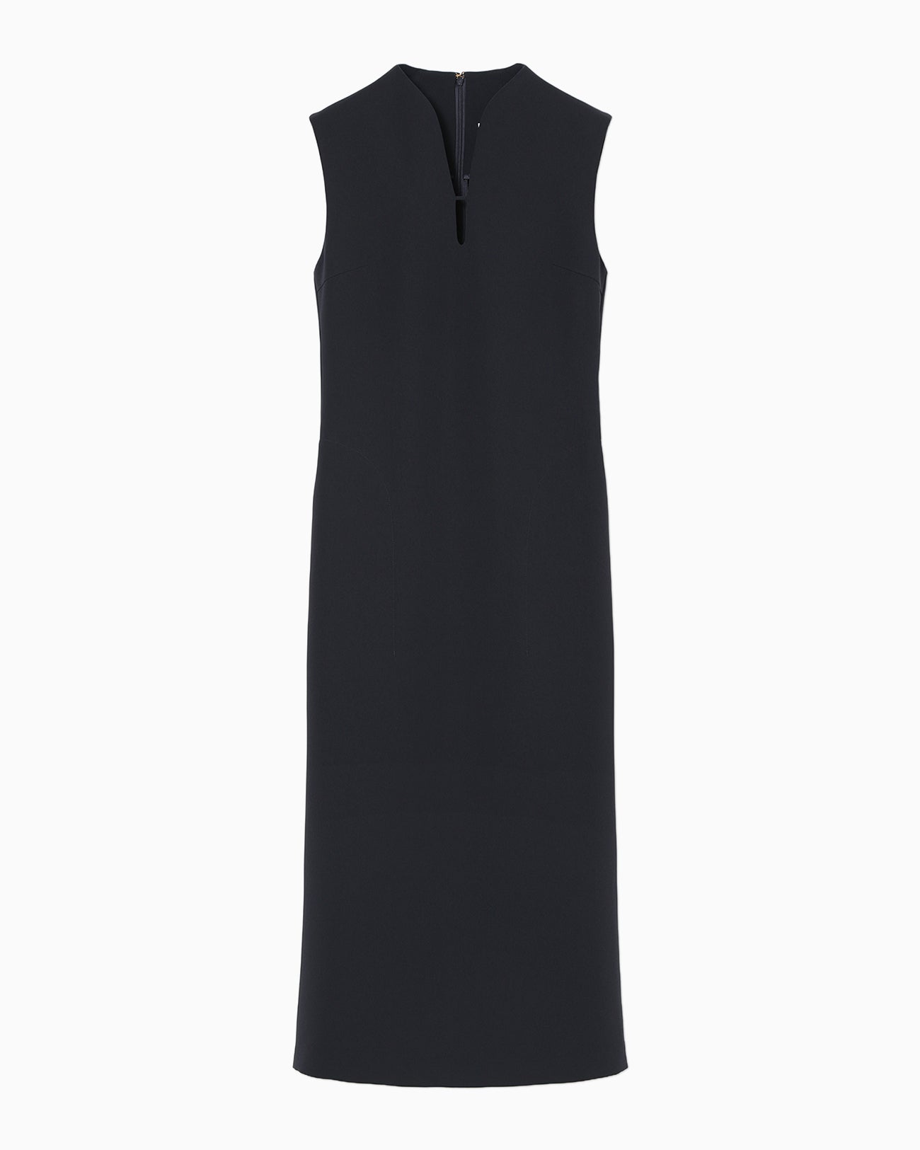 Triacetate Polyester Sleeveless Dress - navy - Mame Kurogouchi