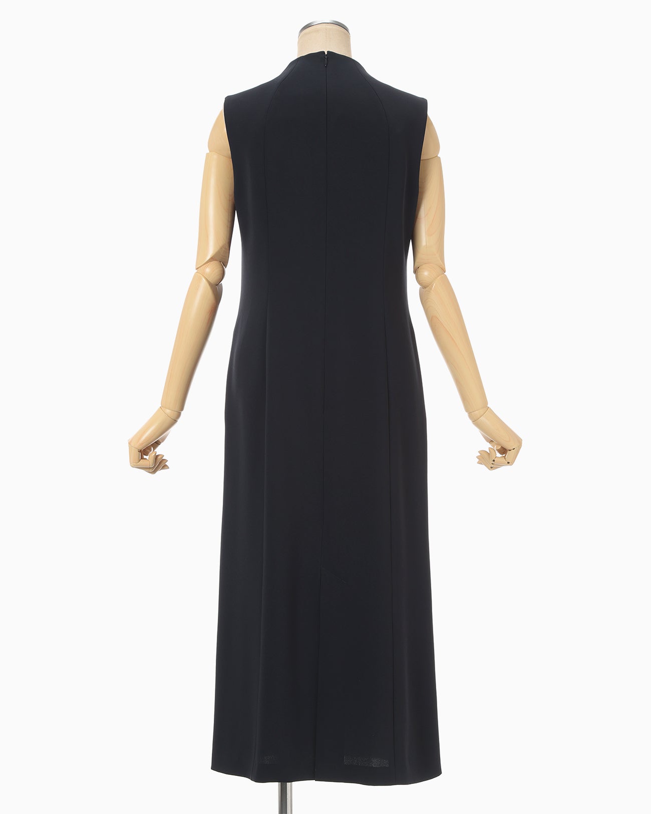 Triacetate Polyester Sleeveless Dress - navy - Mame Kurogouchi