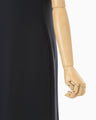 Triacetate Polyester Sleeveless Dress - navy