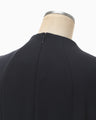 Triacetate Polyester Sleeveless Dress - navy