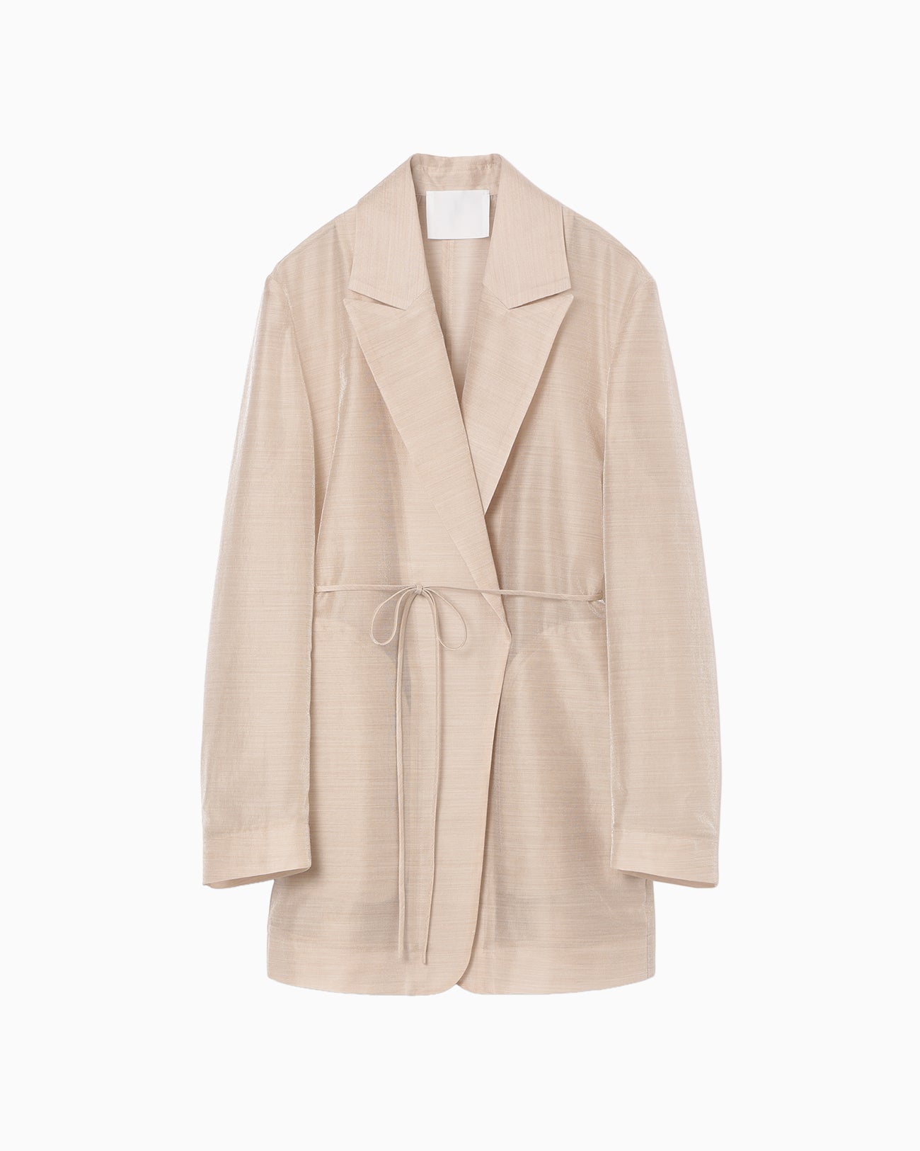 Wool Nylon Shimmering Jacket - beige - Mame Kurogouchi