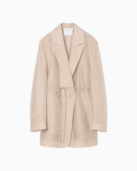 Wool Nylon Shimmering Jacket - beige