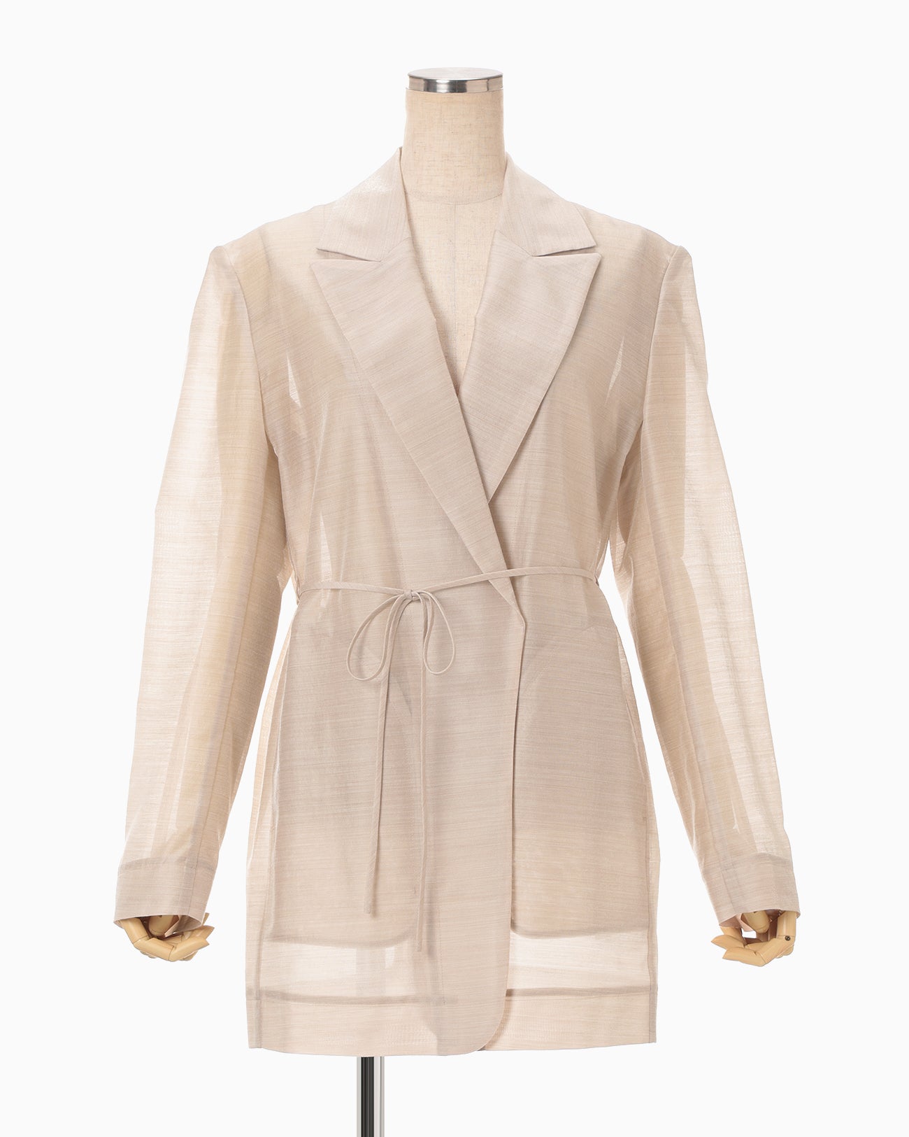 Wool Nylon Shimmering Jacket - beige - Mame Kurogouchi