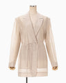 Wool Nylon Shimmering Jacket - beige