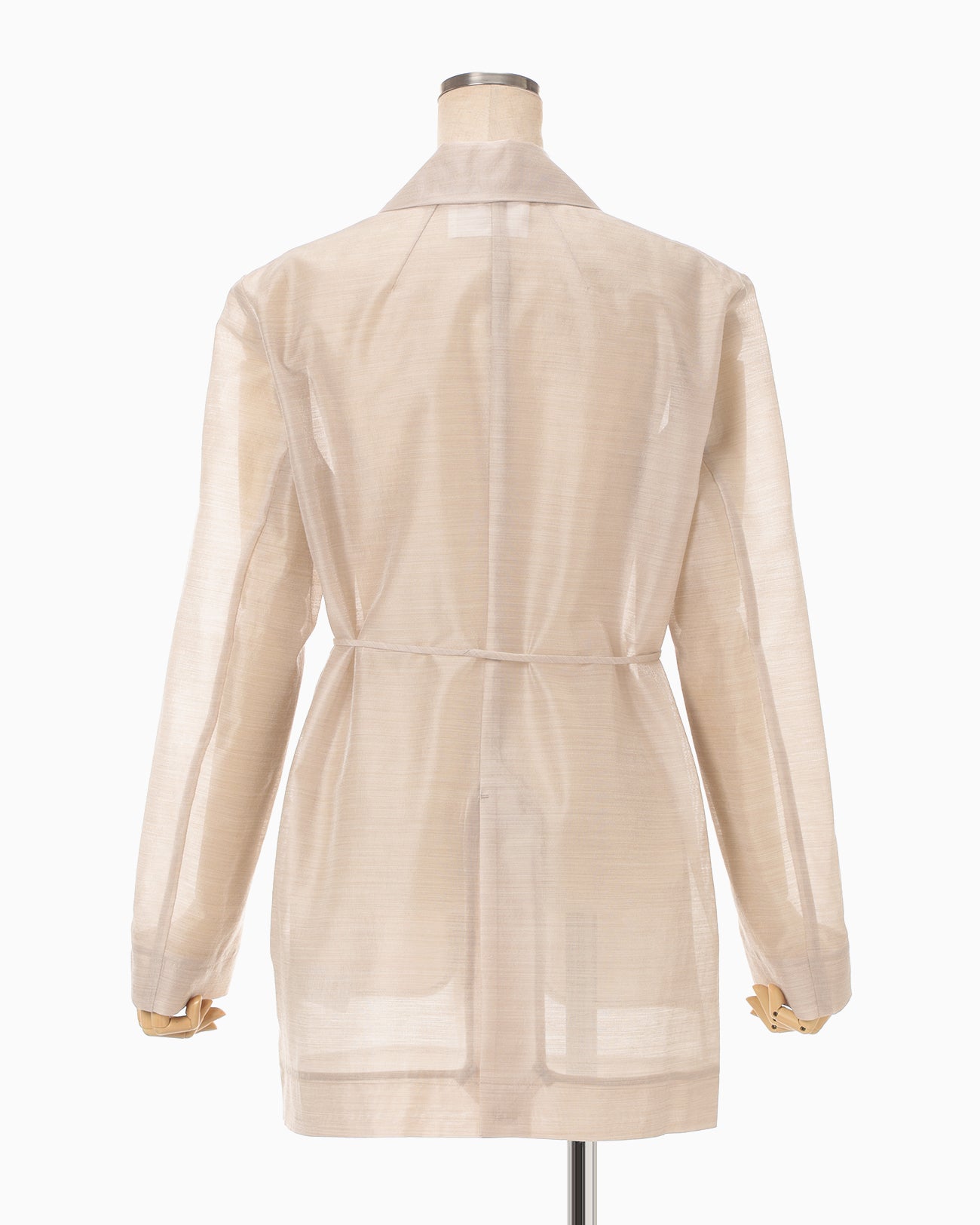 Wool Nylon Shimmering Jacket - beige - Mame Kurogouchi
