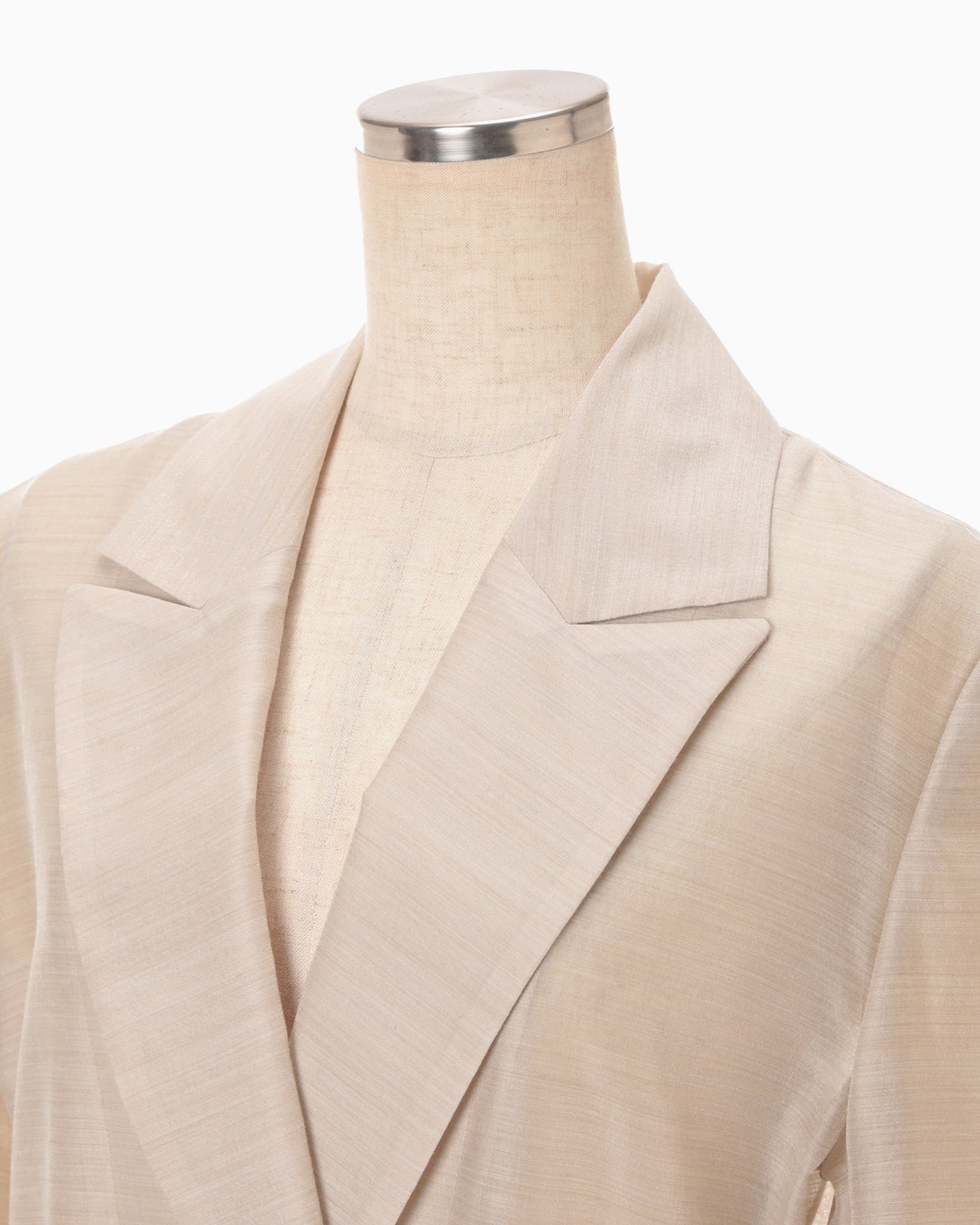 Wool Nylon Shimmering Jacket - beige - Mame Kurogouchi