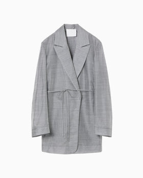 Wool Nylon Shimmering Jacket - grey