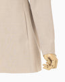 Collarless Raglan Sleeve Jacket - beige