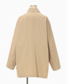 Cording Embroidery Detailed Middle Length Jacket - beige