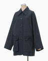 Cording Embroidery Detailed Middle Length Jacket - navy