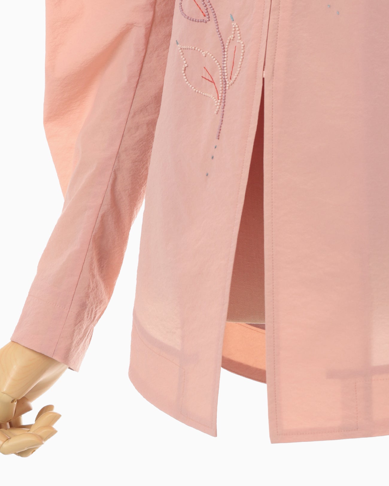 Stretch Beaded Detail Tuck Jacket - pink - Mame Kurogouchi
