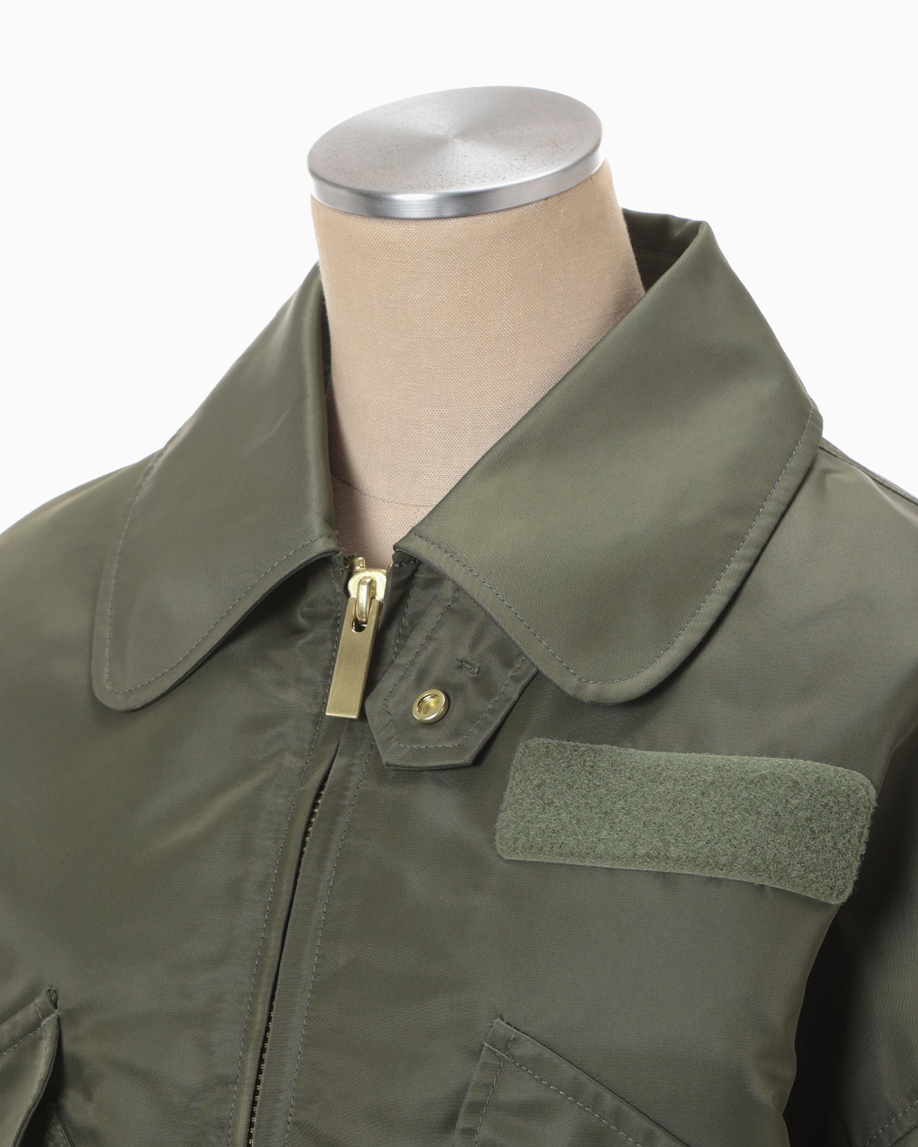 Nylon Twill 3D Embroidery Flight Jacket - khaki - Mame Kurogouchi