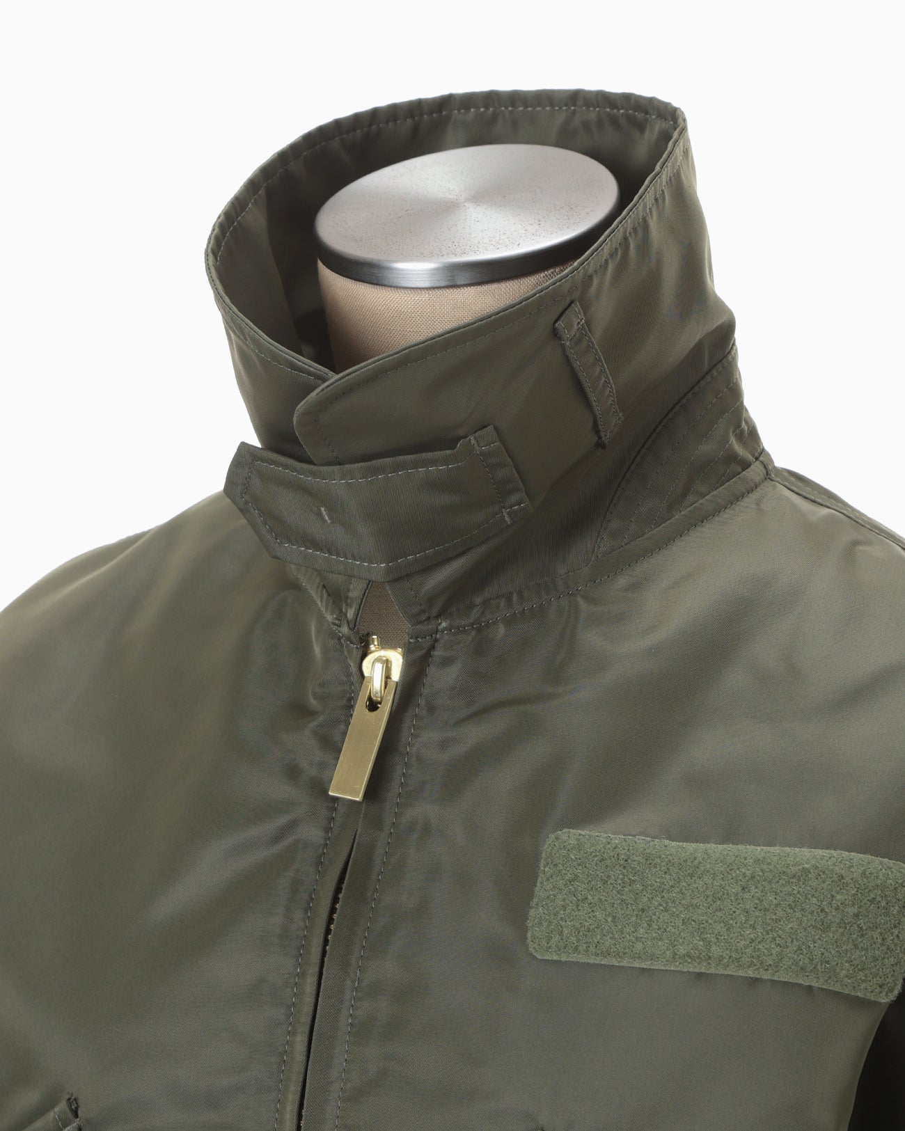 Nylon Twill 3D Embroidery Flight Jacket - khaki - Mame Kurogouchi