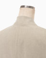 Triacetate Polyester Collarless Jacket - beige