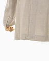 Triacetate Polyester Collarless Jacket - beige