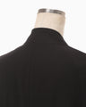 Triacetate Polyester Collarless Jacket - black