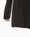 Triacetate Polyester Collarless Jacket - black