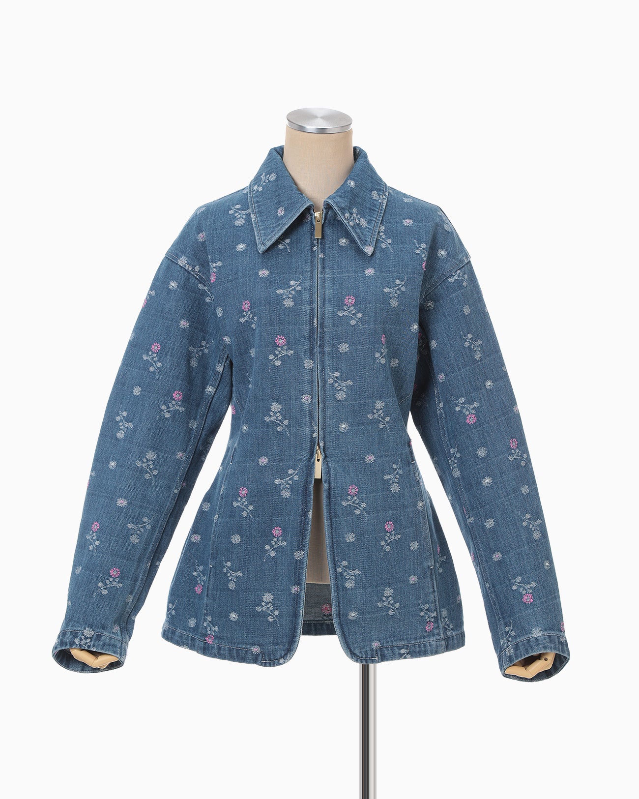 ジ*✨様 【mame】Floral Jacquard Jacket Floral Jacquard Denim Jacket - blue - Mame Kurogouchi