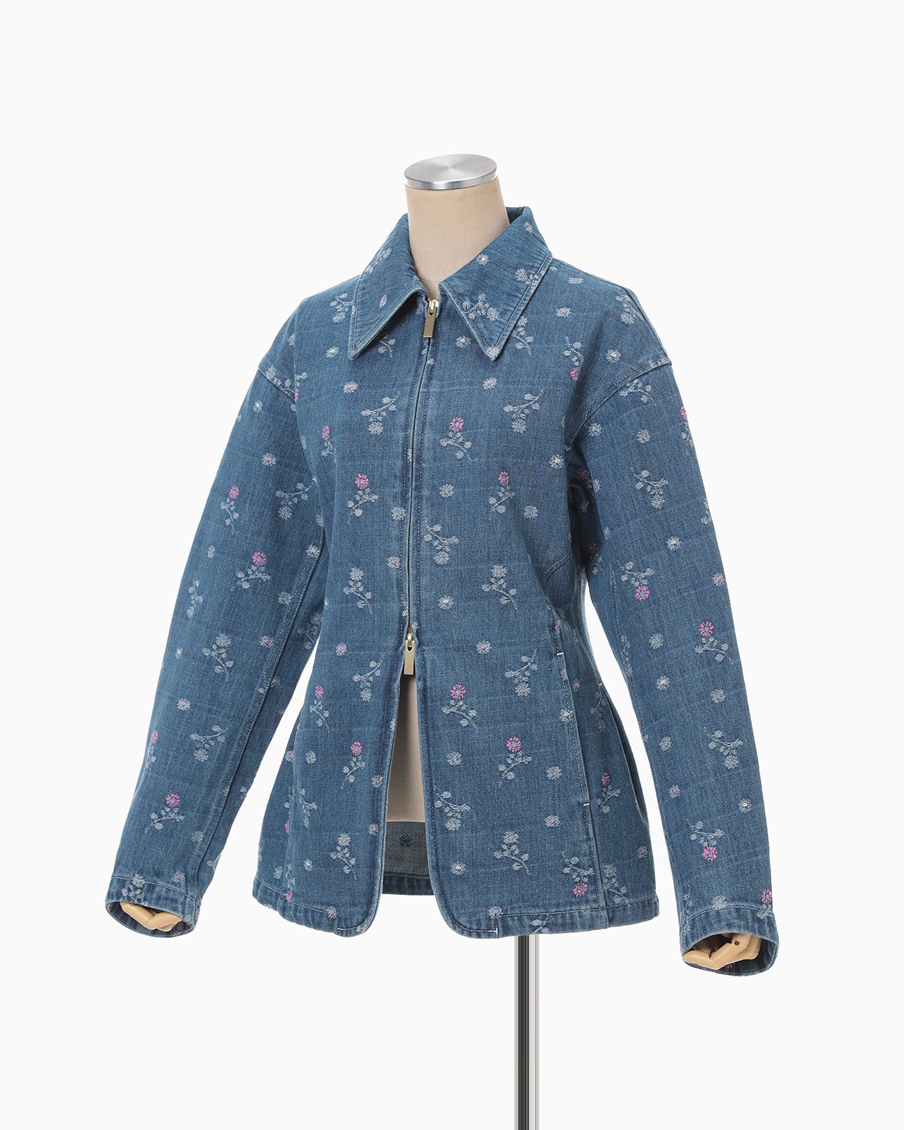 ジ*✨様 【mame】Floral Jacquard Jacket Floral Jacquard Denim Jacket - blue - Mame Kurogouchi