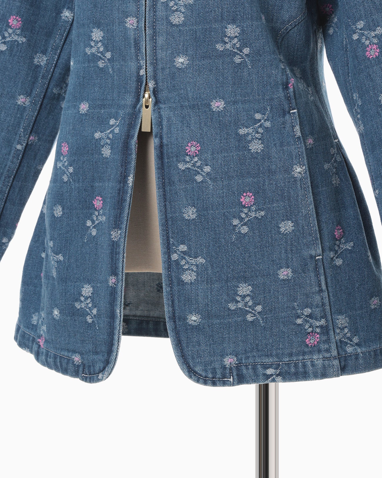 Floral Jacquard Denim Jacket - blue - Mame Kurogouchi