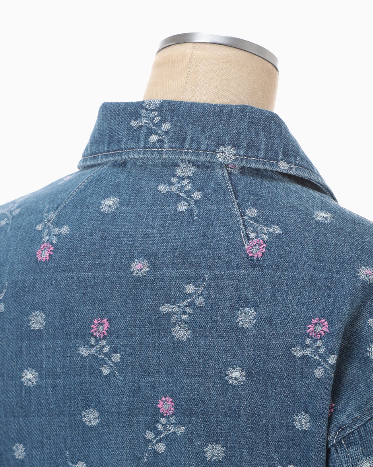 Floral Jacquard Denim Jacket - blue - Mame Kurogouchi