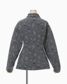 Floral Jacquard Denim Jacket - grey