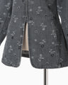 Floral Jacquard Denim Jacket - grey