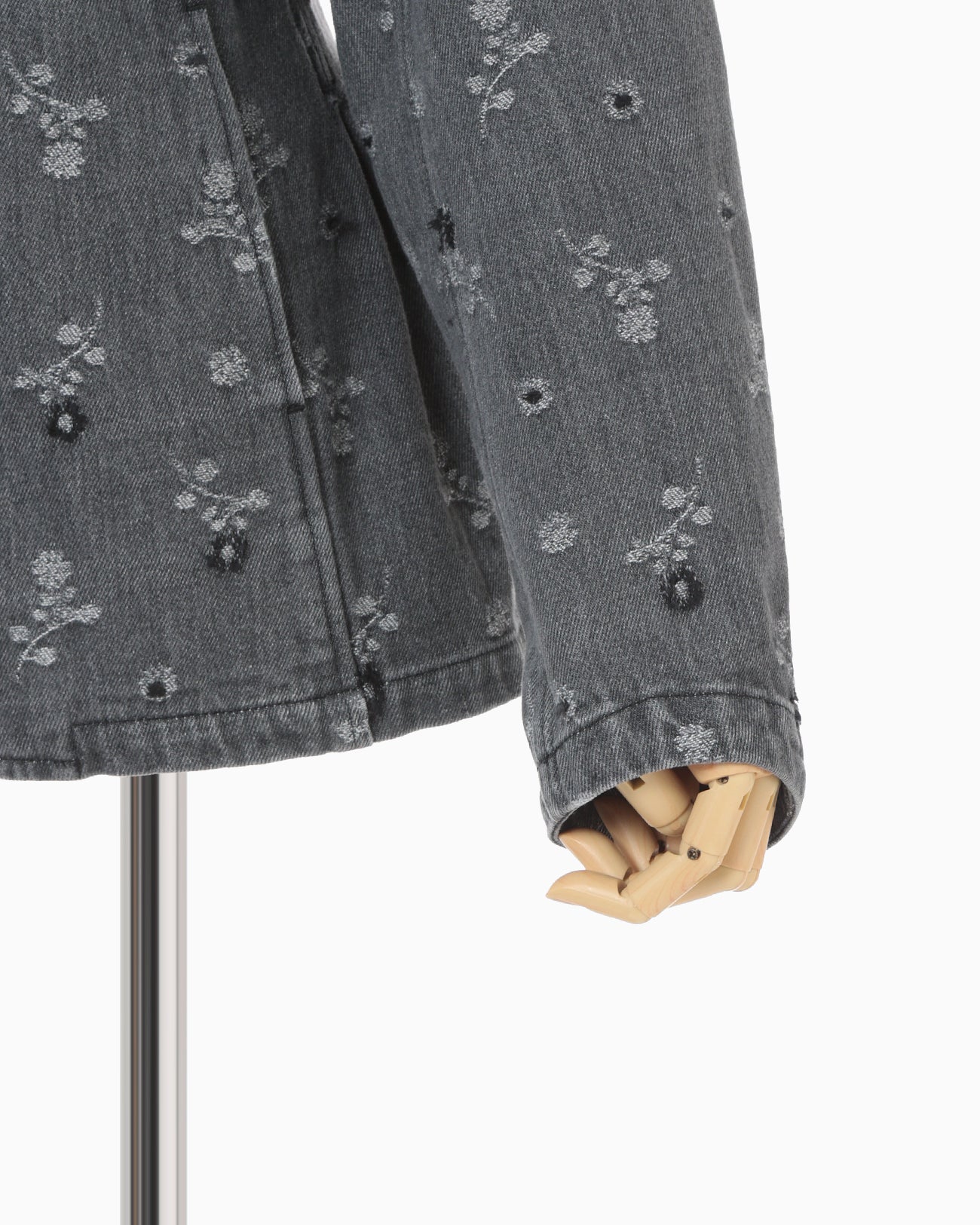 Floral Jacquard Denim Jacket - grey - Mame Kurogouchi
