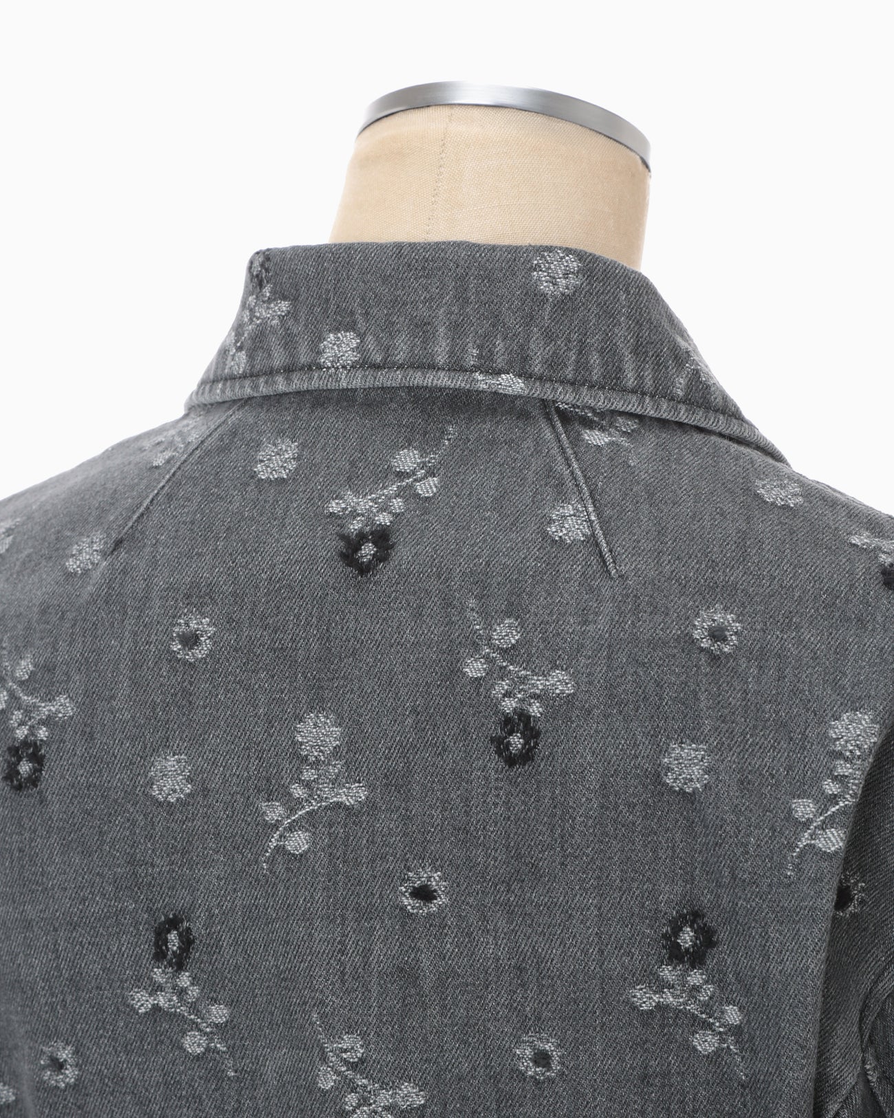 Floral Jacquard Denim Jacket - grey - Mame Kurogouchi