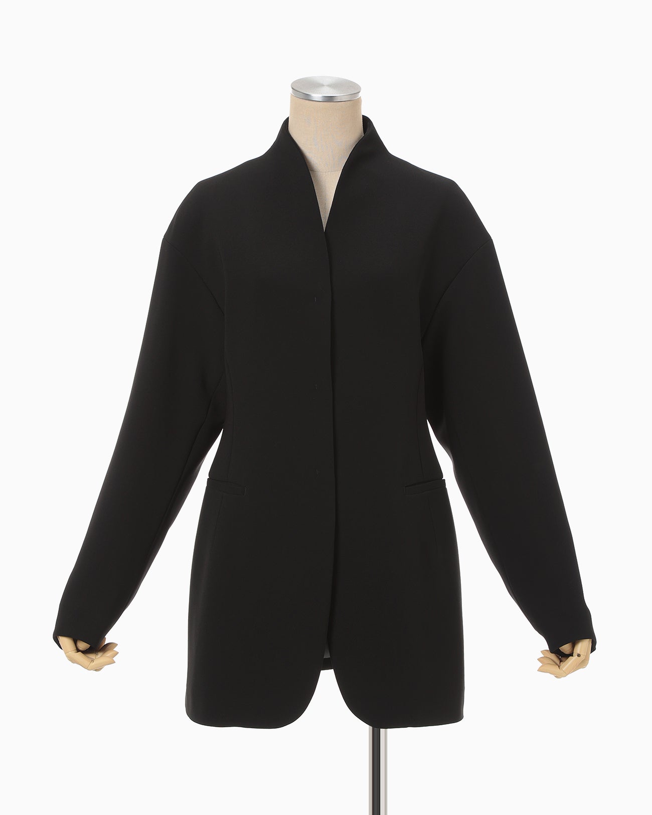 mioooo様 Triacetate Polyester Dropped Shoulder Jacket - black - Mame Kurogouchi