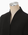 Triacetate Polyester Dropped Shoulder Jacket - black