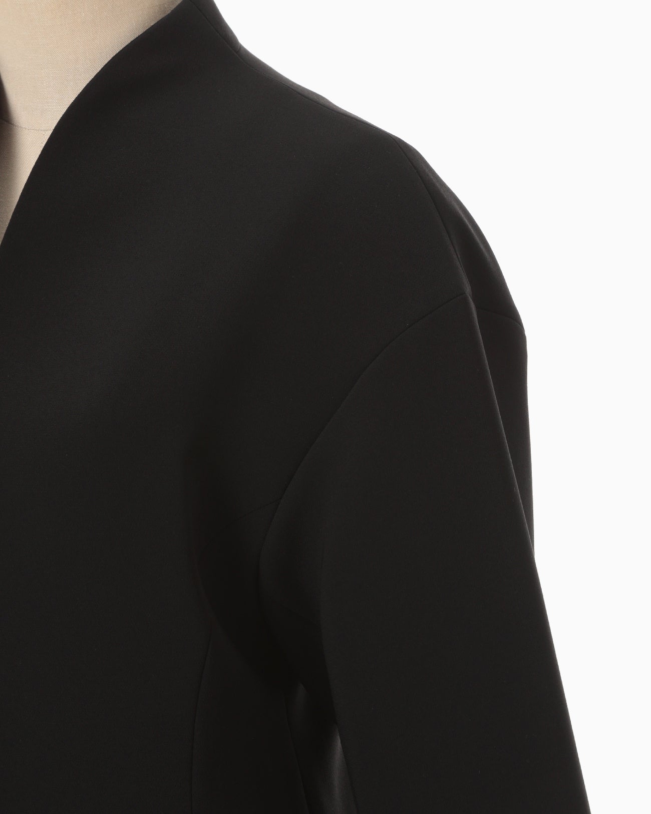 Triacetate Polyester Dropped Shoulder Jacket - black - Mame Kurogouchi
