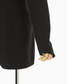 Triacetate Polyester Dropped Shoulder Jacket - black
