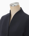 Triacetate Polyester Dropped Shoulder Jacket - navy
