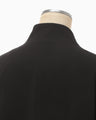 Triacetate Polyester Collarless Short Jacket - black