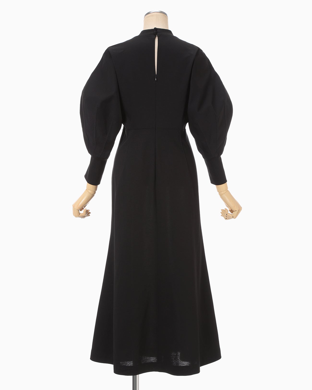 Cotton Jersey Flare Dress - black - Mame Kurogouchi