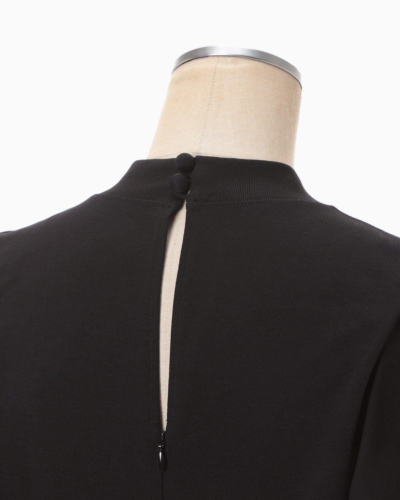Cotton Jersey Flare Dress - black - Mame Kurogouchi