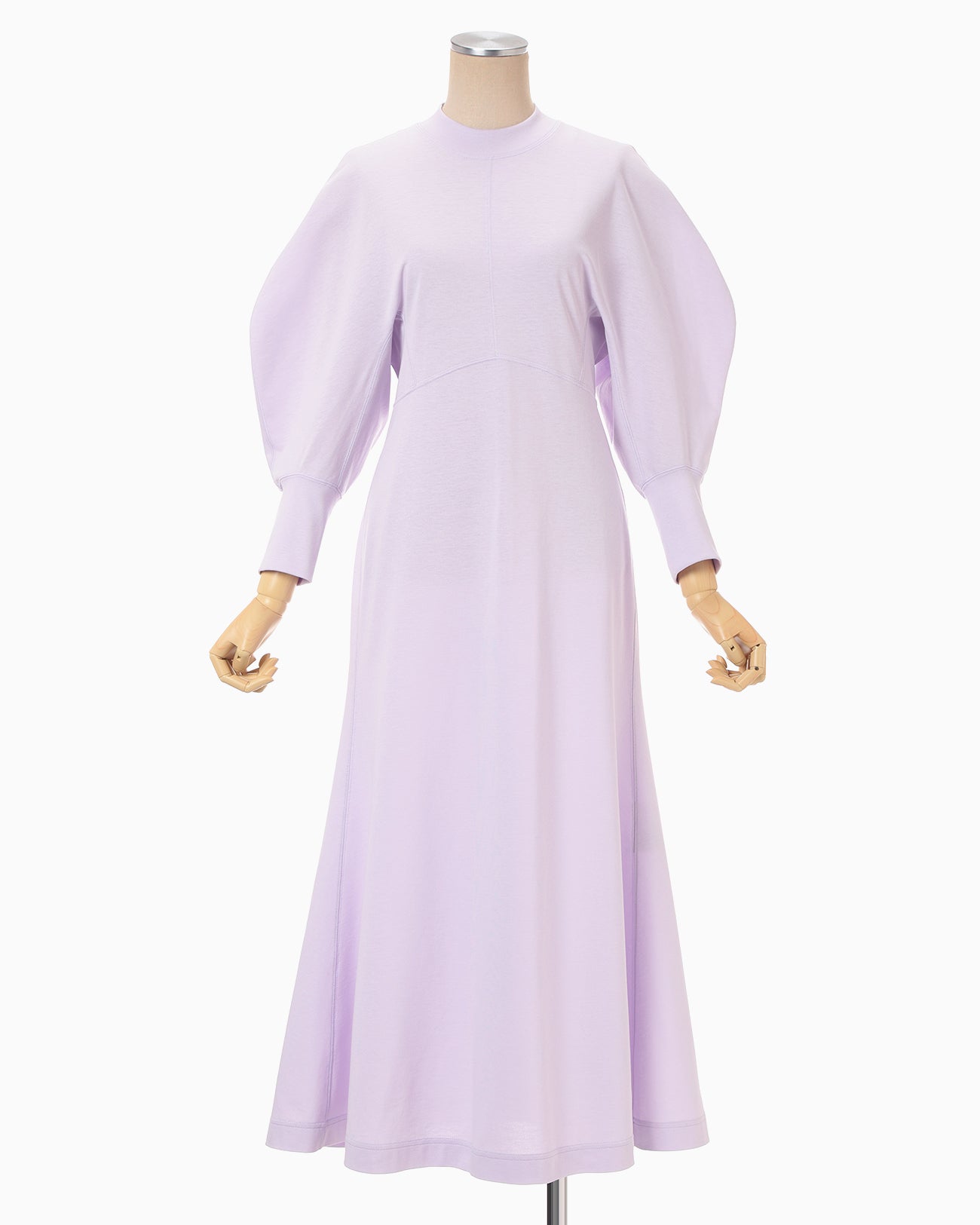 Cotton Jersey Flare Dress - purple - Mame Kurogouchi