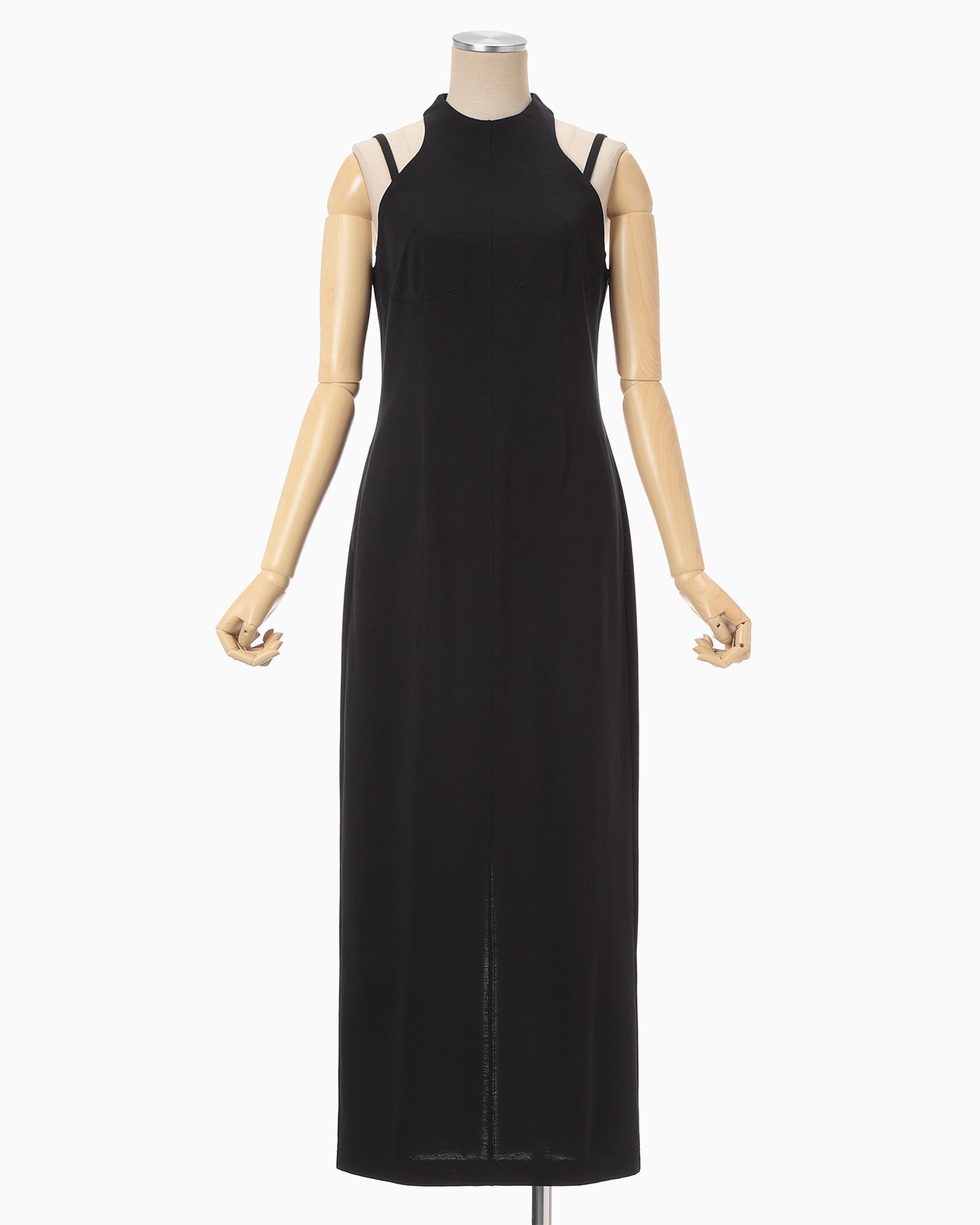 Cotton Jersey Halter Neck Dress - black - Mame Kurogouchi