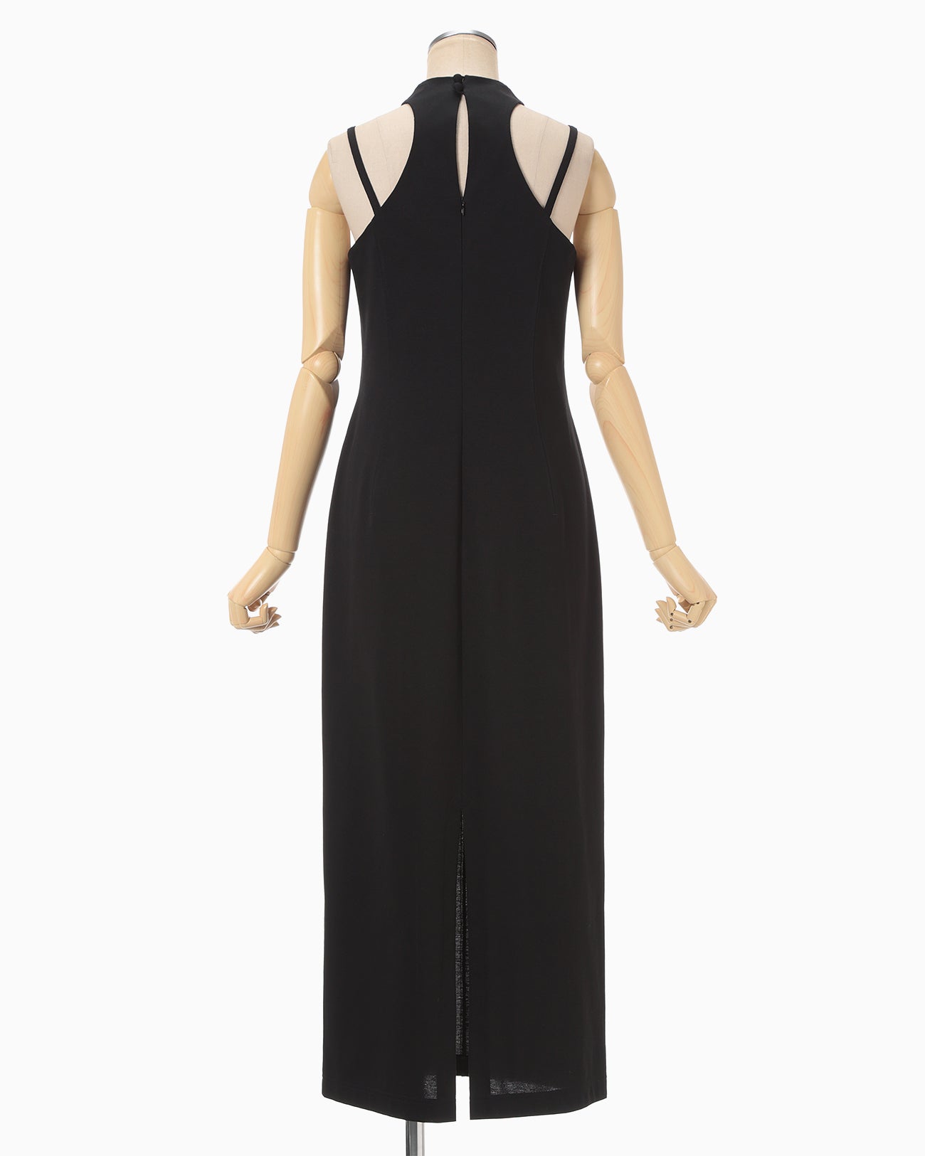 Cotton Jersey Halter Neck Dress - black - Mame Kurogouchi