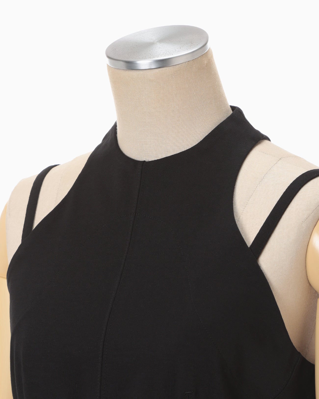 Cotton Jersey Halter Neck Dress - black - Mame Kurogouchi