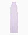 Cotton Jersey Halter Neck Dress - purple
