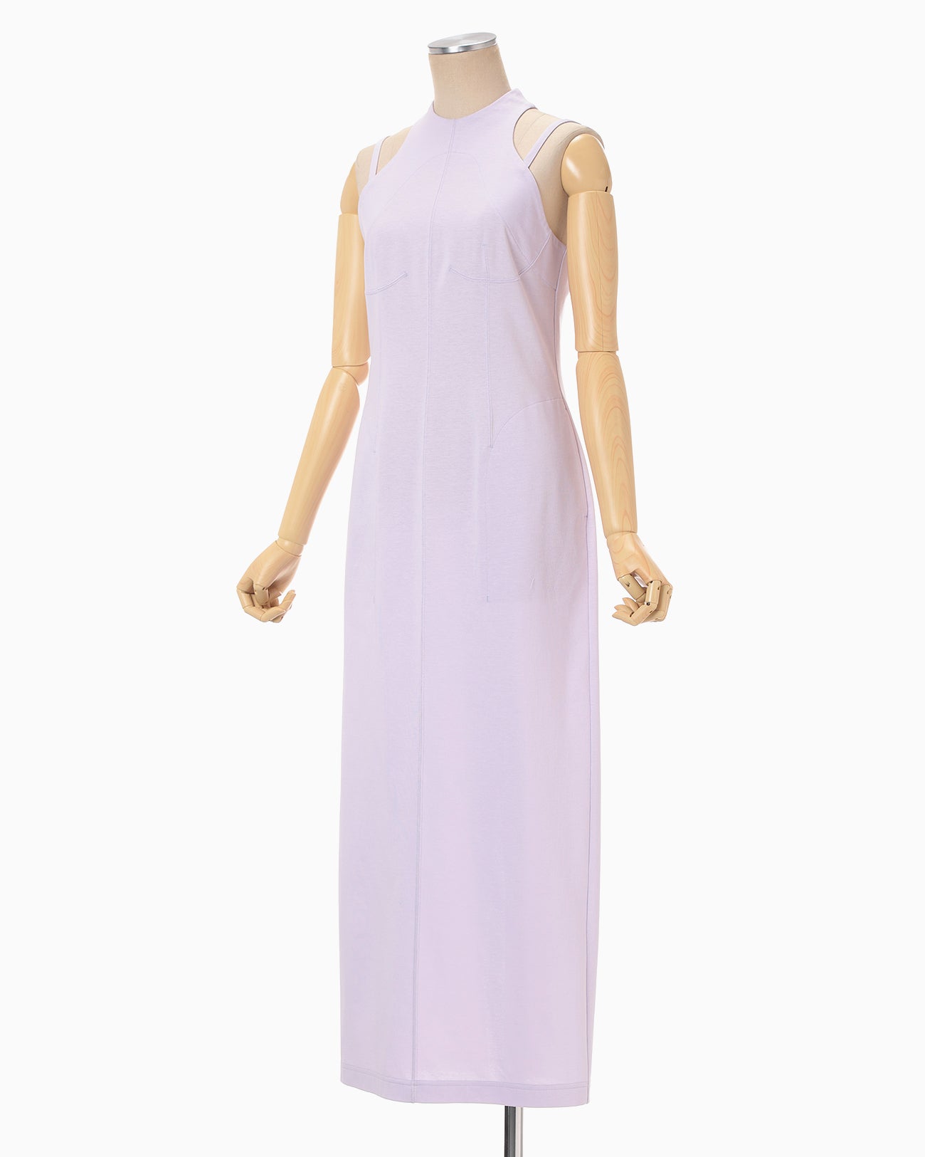 Cotton Jersey Halter Neck Dress - purple - Mame Kurogouchi