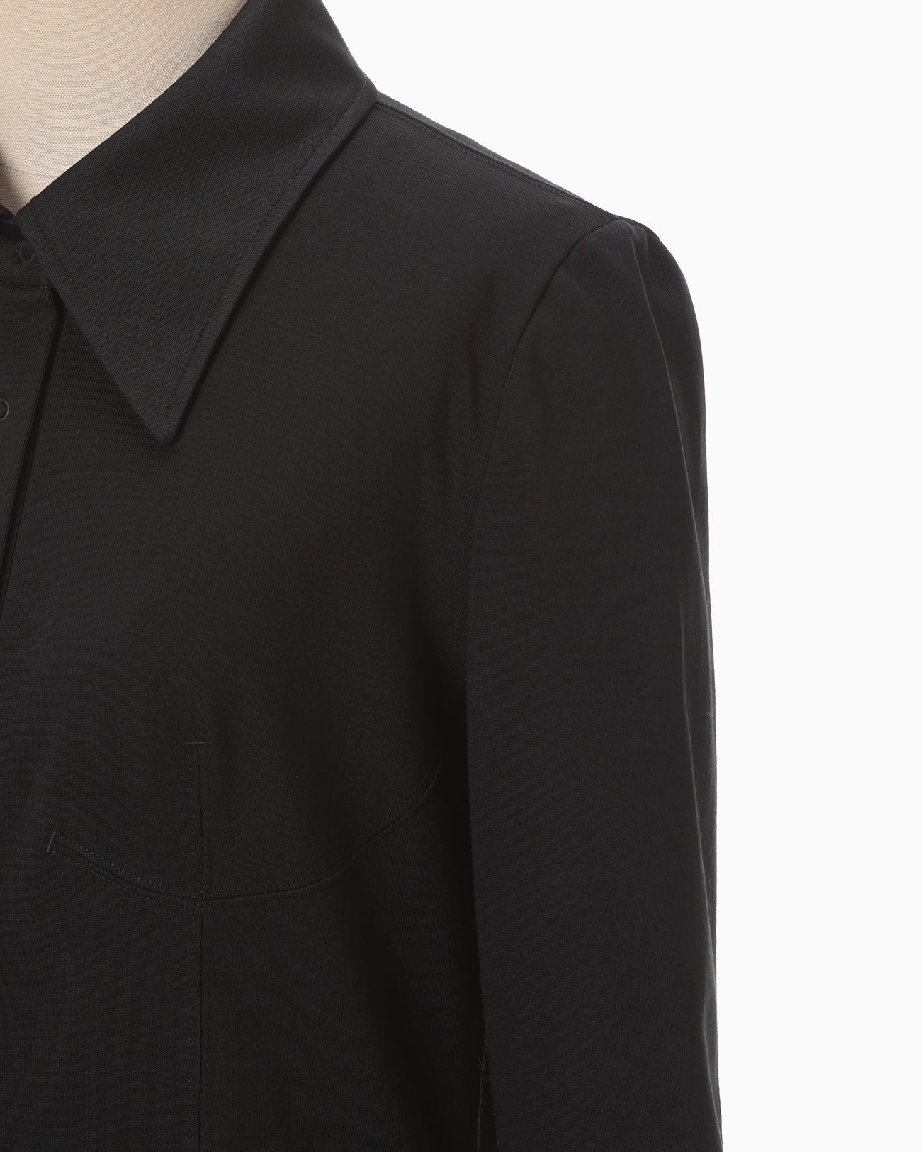 Cotton Jersey Shirt - black - Mame Kurogouchi